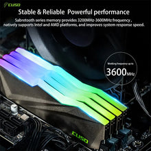 Load image into Gallery viewer, CUSO ddr4 ram RGB 32G 16GBx2 3200MHz 3600MHz Memoria Ram Gaming Memory DIMM For Desktop Dual Channel memoria ram ddr4