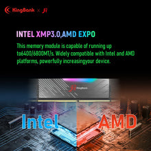 Load image into Gallery viewer, Kingbank DDR5 Memory Ram DDR5 6400MHz 6800MHz 32GB (16GB X2) 64GB ( 32GB X2) Memoria Ram DDR5 RGB XMP3.0 DIY Computer Desktop