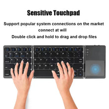 Load image into Gallery viewer, Wireless Folding Keyboard Bluetooth Keyboard With Touchpad For Windows Android IOS Phone Multi-Function Button Mini Keyboard