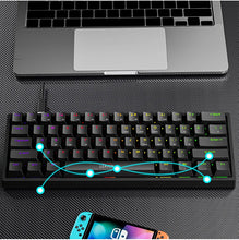 Load image into Gallery viewer, USB K620 Mini Backlit RGB Gaming Mechanical Keyboard Gamer Mechanic Kit 60 Percent DIY Custom PBT Keycap Hotswap USB PC Laptop N