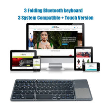 Load image into Gallery viewer, Wireless Folding Keyboard Bluetooth Keyboard With Touchpad For Windows Android IOS Phone Multi-Function Button Mini Keyboard