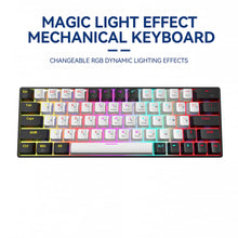 Load image into Gallery viewer, ZA646 Wired Gaming Mechanical Keyboard For Gamer Russsian/English 63 Keys Backlit Hot-swap Mini Game 60% Keyboard For travel