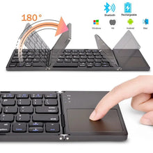 Load image into Gallery viewer, Wireless Folding Keyboard Bluetooth Keyboard With Touchpad For Windows Android IOS Phone Multi-Function Button Mini Keyboard