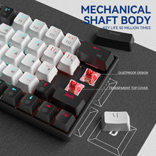 Load image into Gallery viewer, ZA646 Wired Gaming Mechanical Keyboard For Gamer Russsian/English 63 Keys Backlit Hot-swap Mini Game 60% Keyboard For travel
